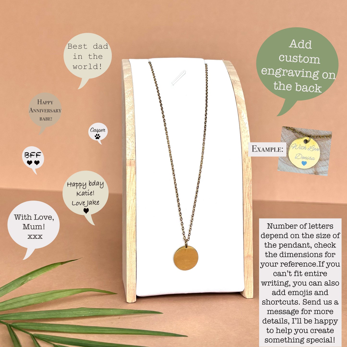 Deer by the river necklace- Stainless Steel