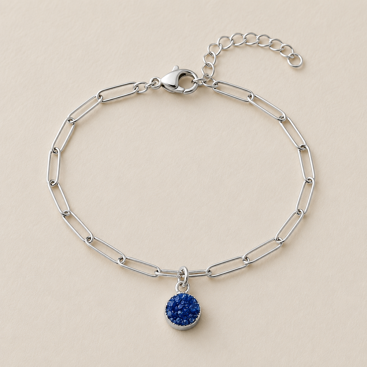 Süßwasserperle Minzpapierklammer Gold Edelstahl Armband