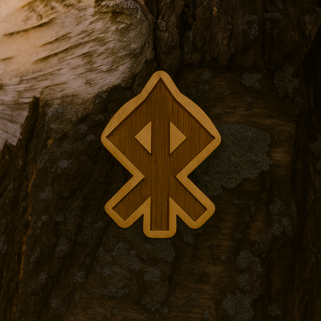 Courage rune 23x16mm pin