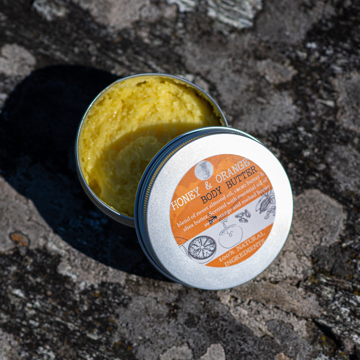 Honing en sinaasappel bodybutter