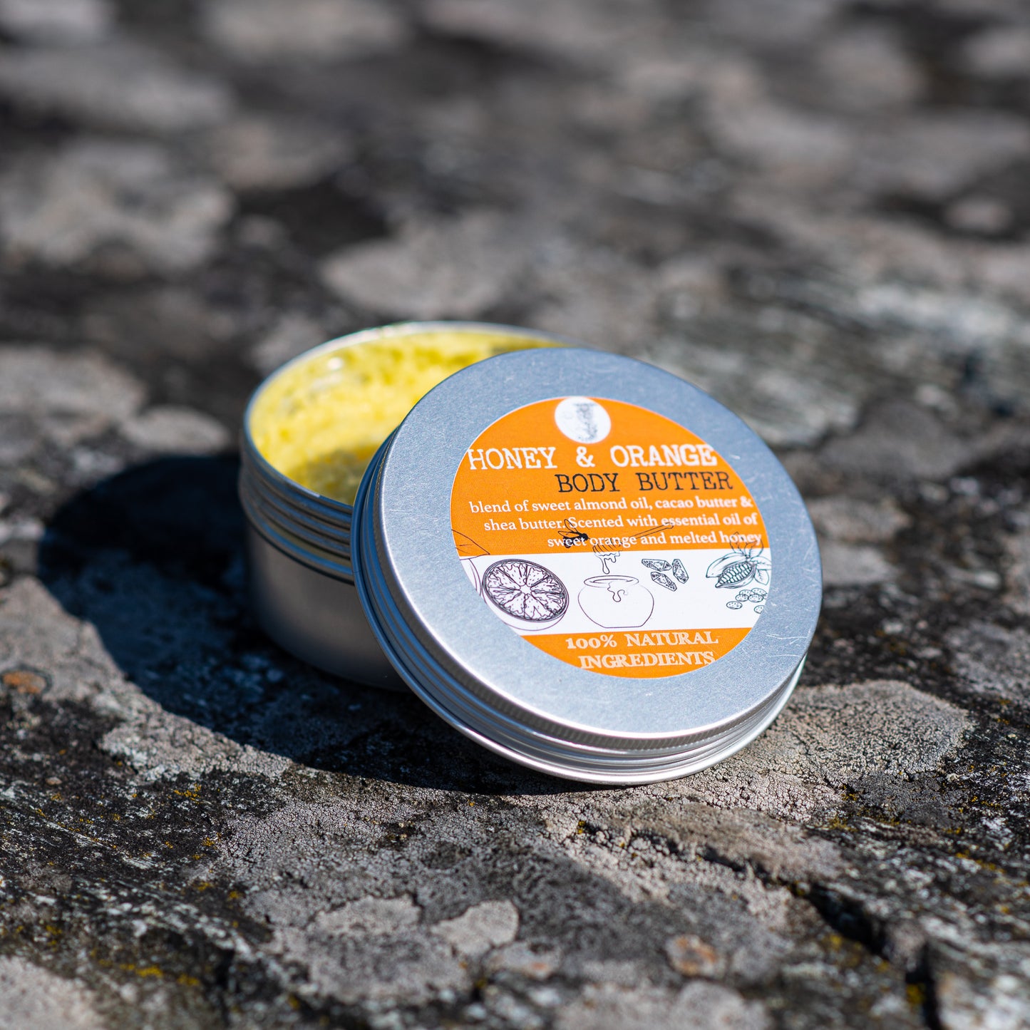 Honing en sinaasappel bodybutter