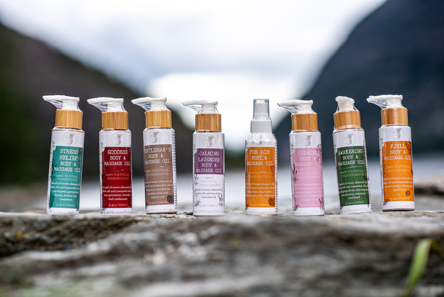 Beroligande kropp- og massasjeolje 100% naturleg