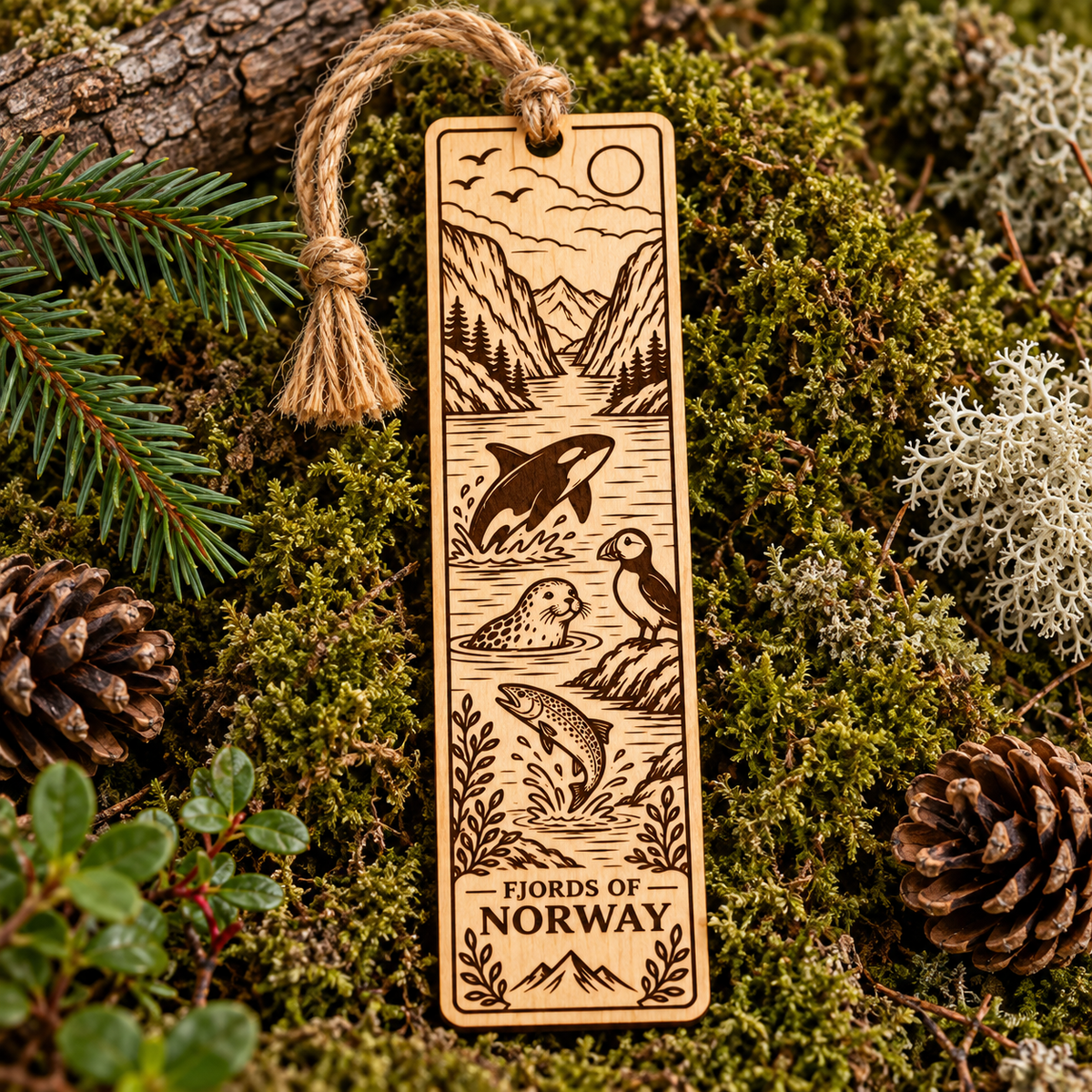 Fjord lover bookmark 150x36mm