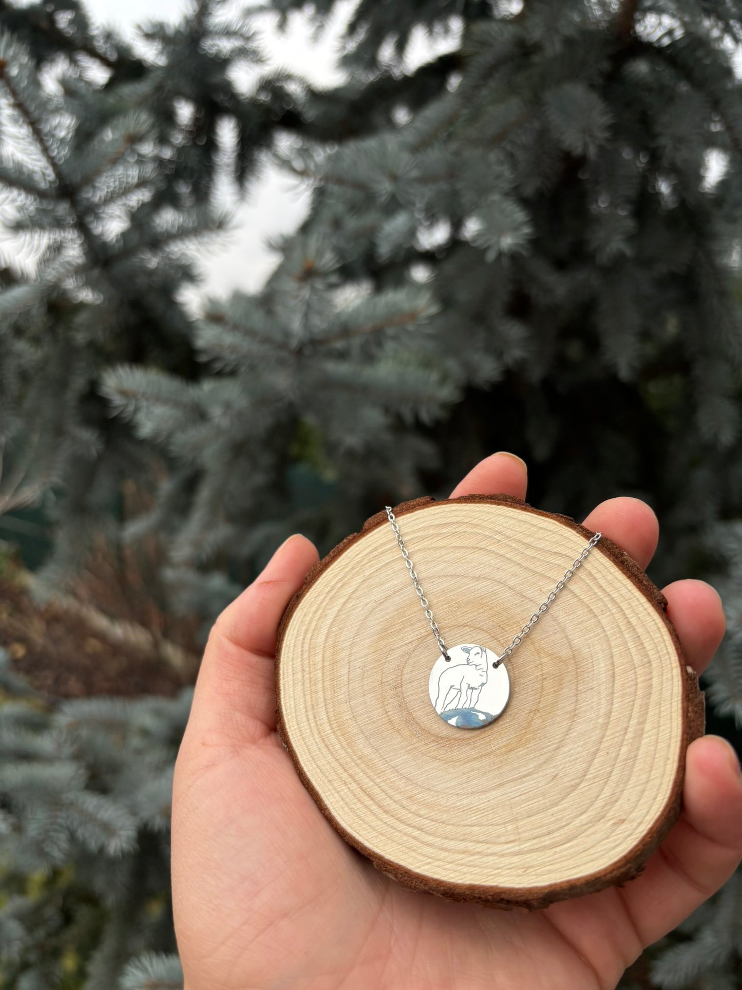 Sheep from Flam necklace - stainless steel