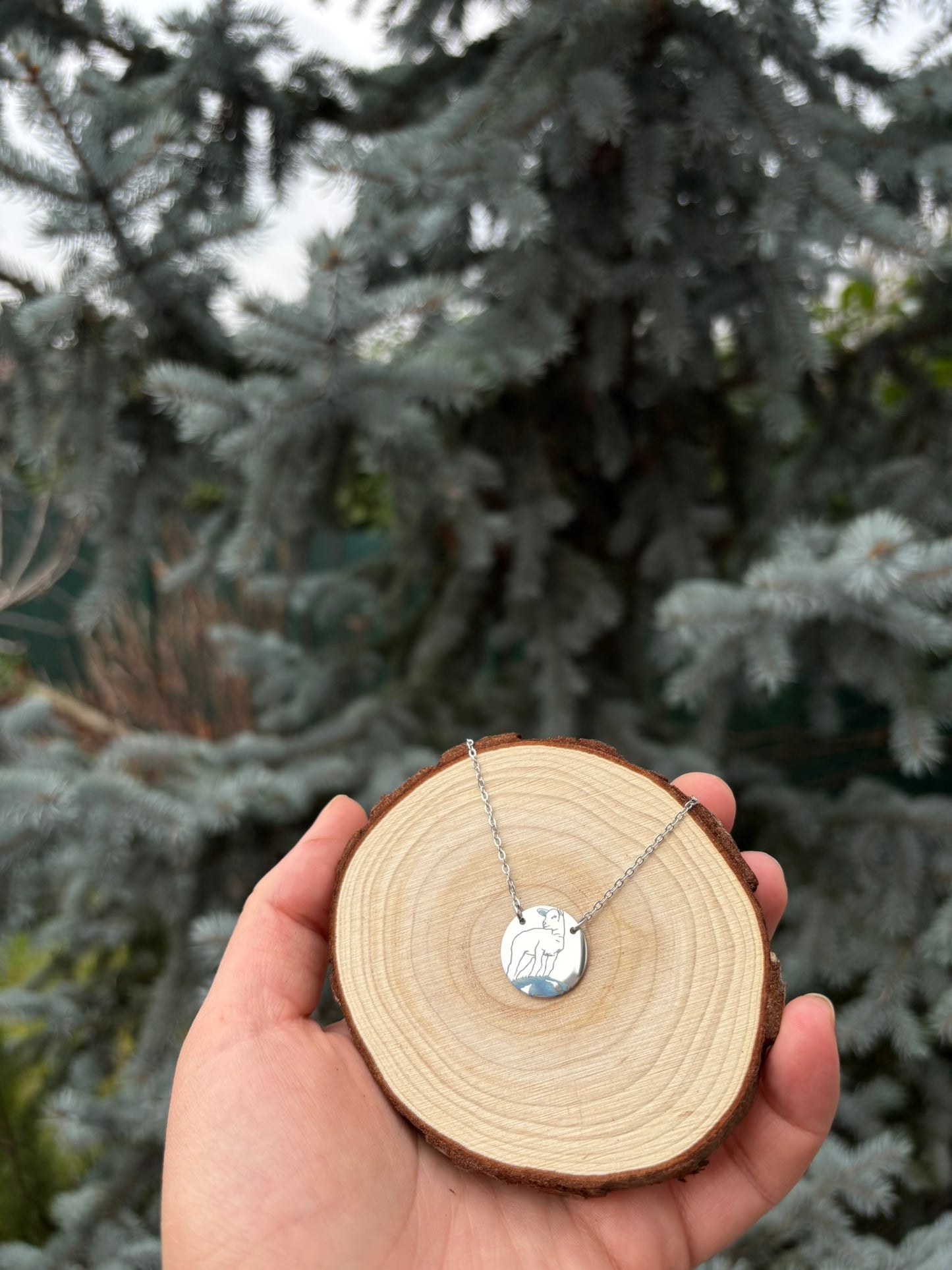 Sheep from Flam necklace - stainless steel