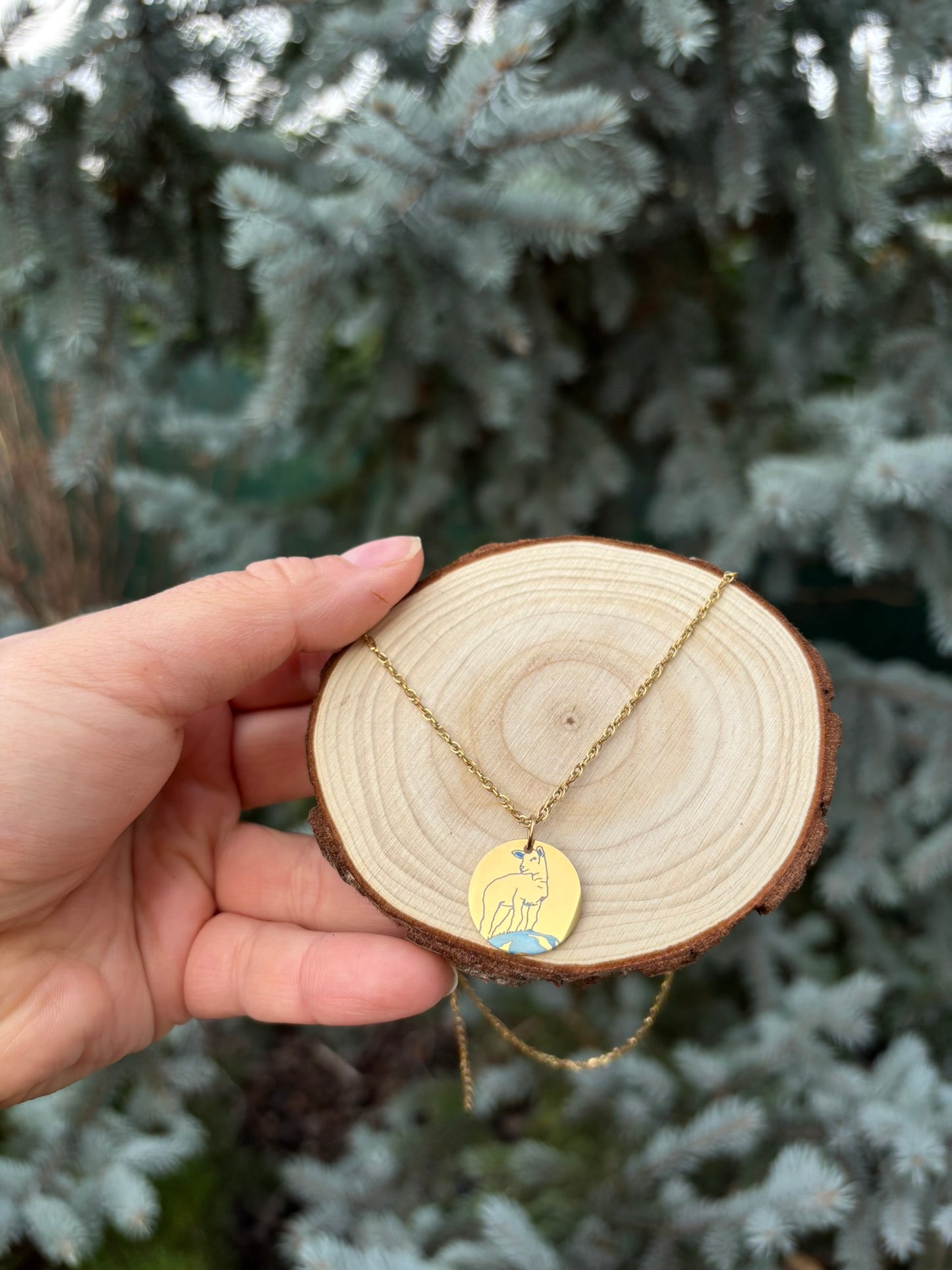 Sheep from Flam necklace - stainless steel