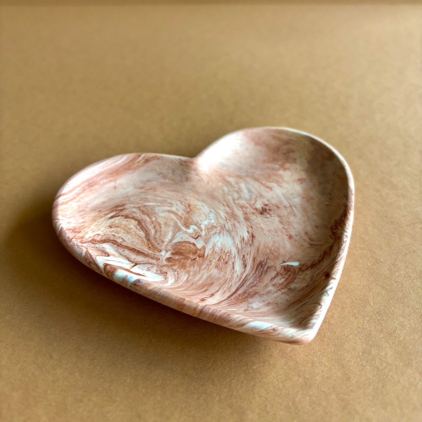 Hart sieraad - Terracotta marmer