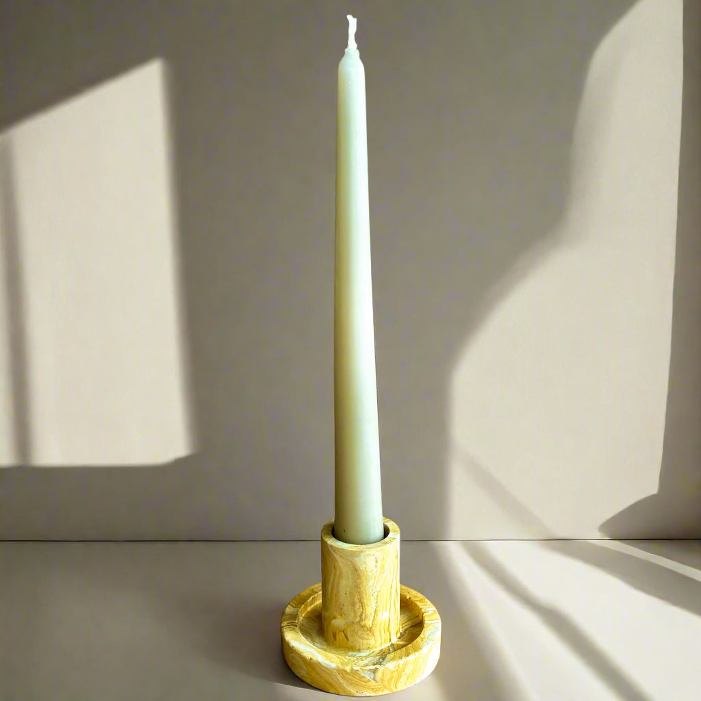 Candelero - Mármol amarillo ocre