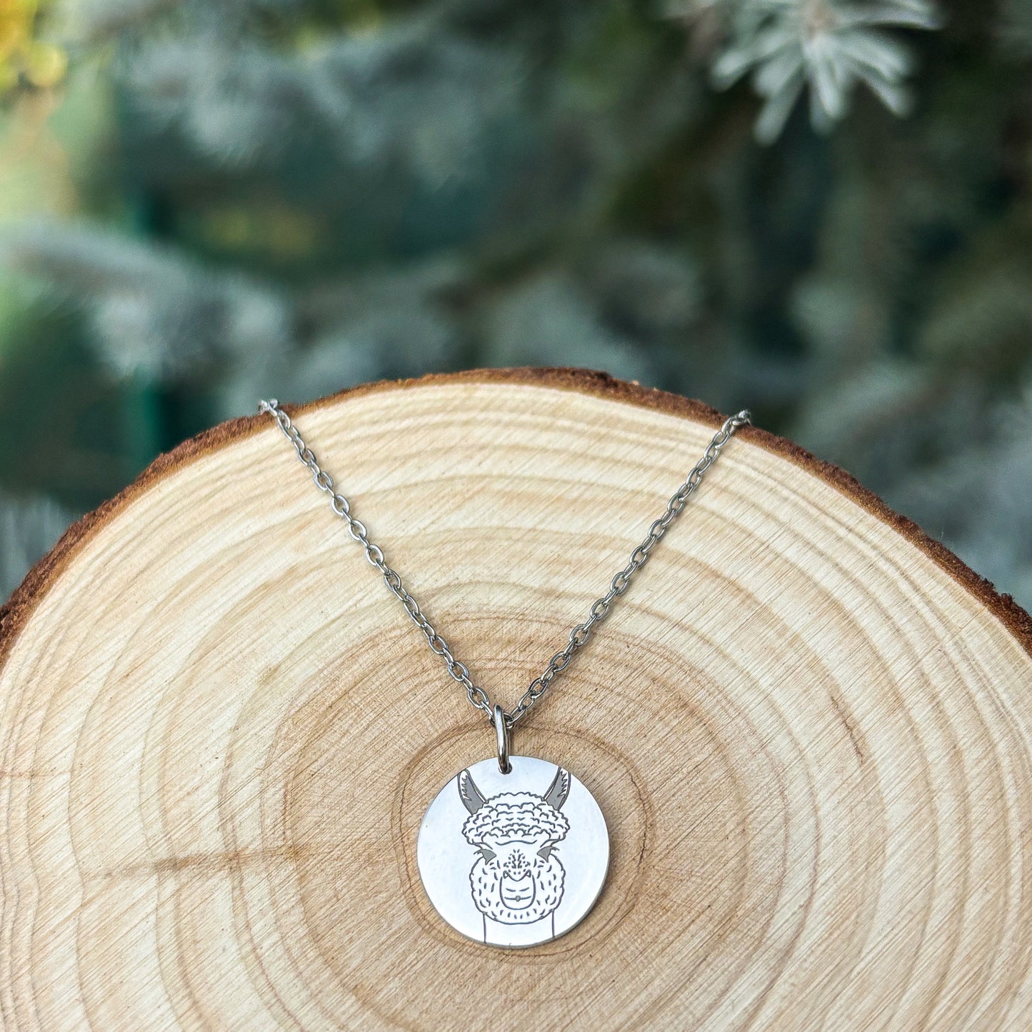 Lama's hoofdketting - roestvrij staal goud