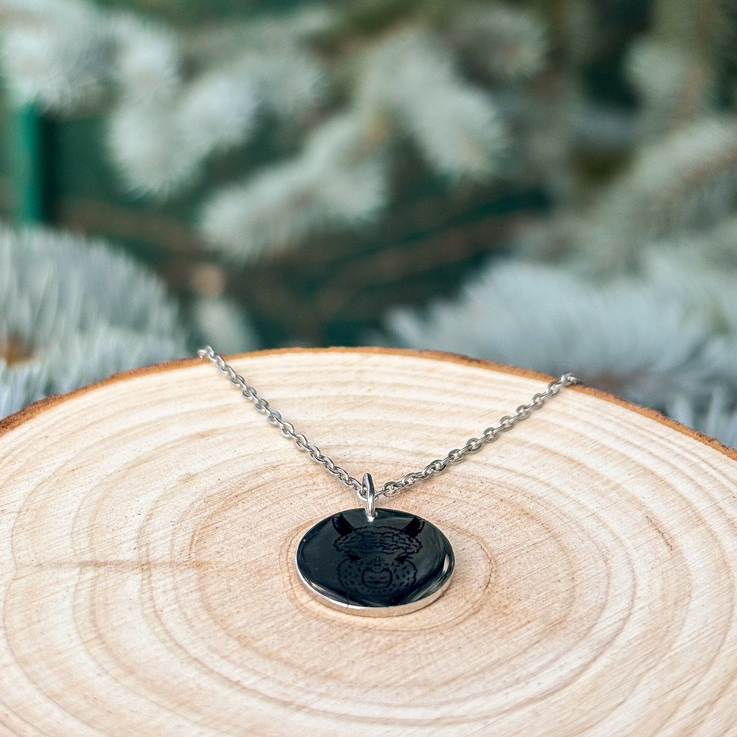 Lama's hoofdketting - roestvrij staal goud