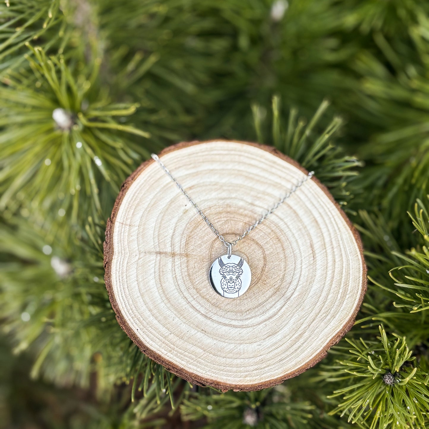 Lama's hoofdketting - roestvrij staal goud