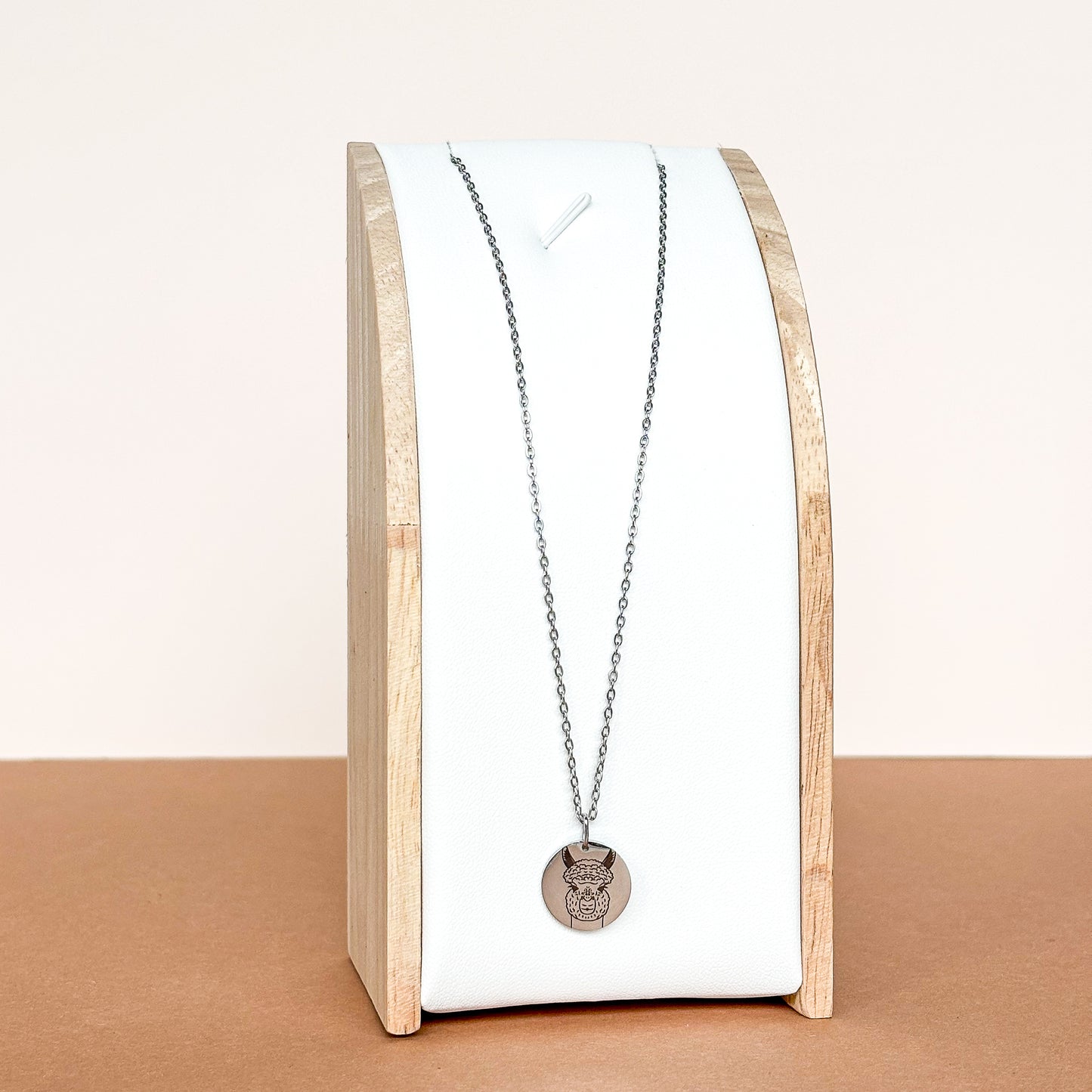 Lama's hoofdketting - roestvrij staal goud