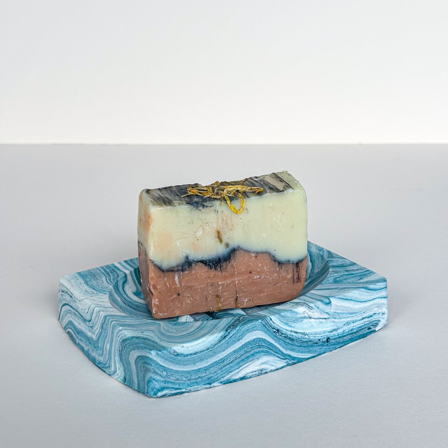 Jabonera rectangular - Mármol azul turquesa