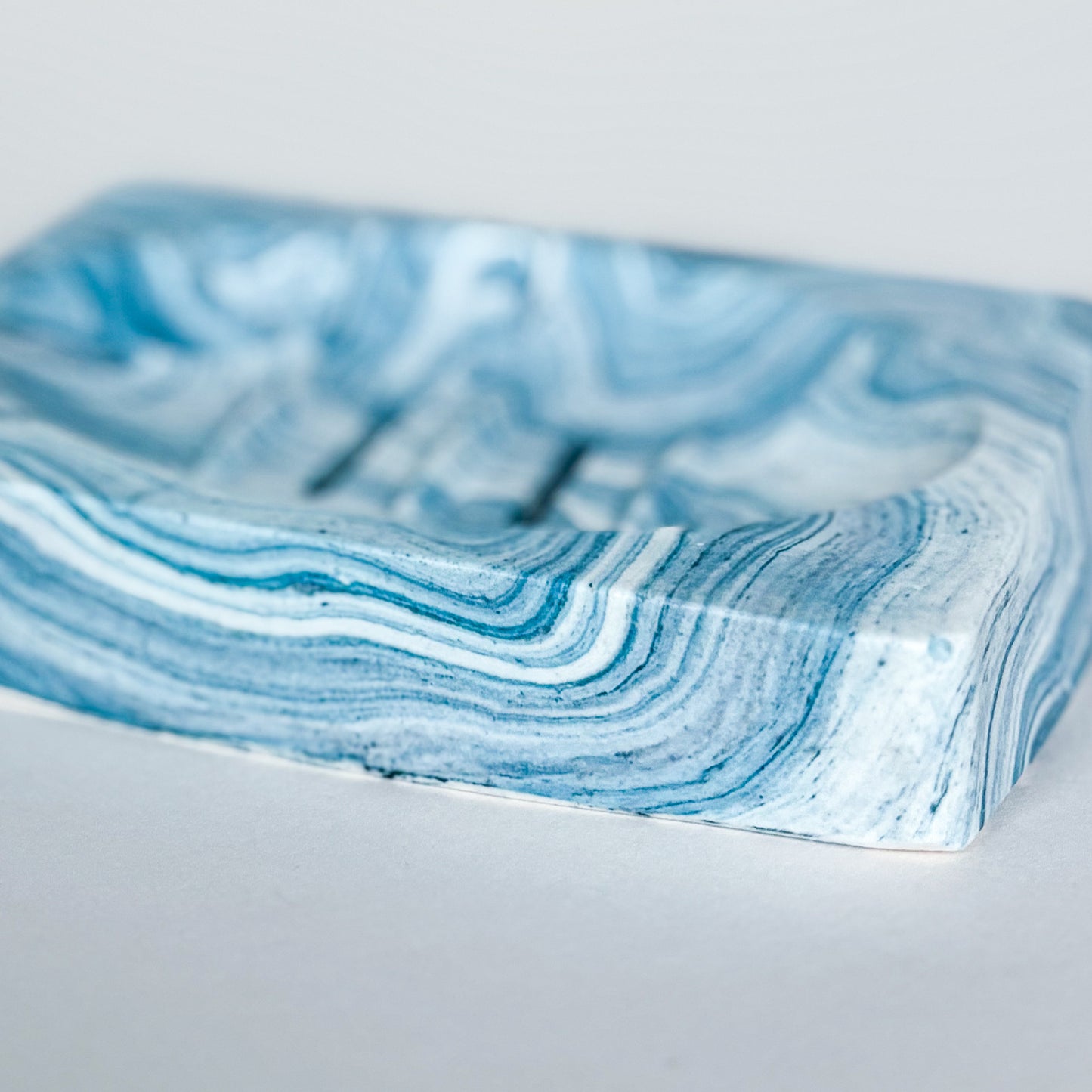 Jabonera rectangular - Mármol azul turquesa