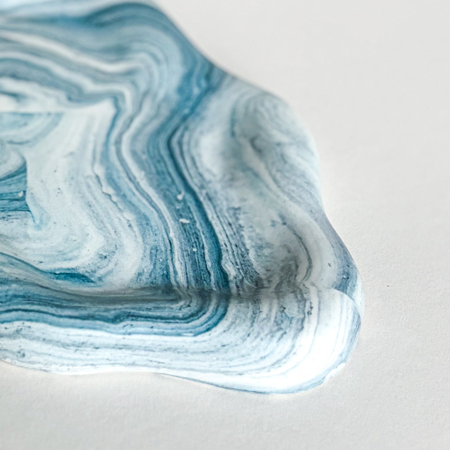 Cloud Tray na šperky - Teal modrý mramor