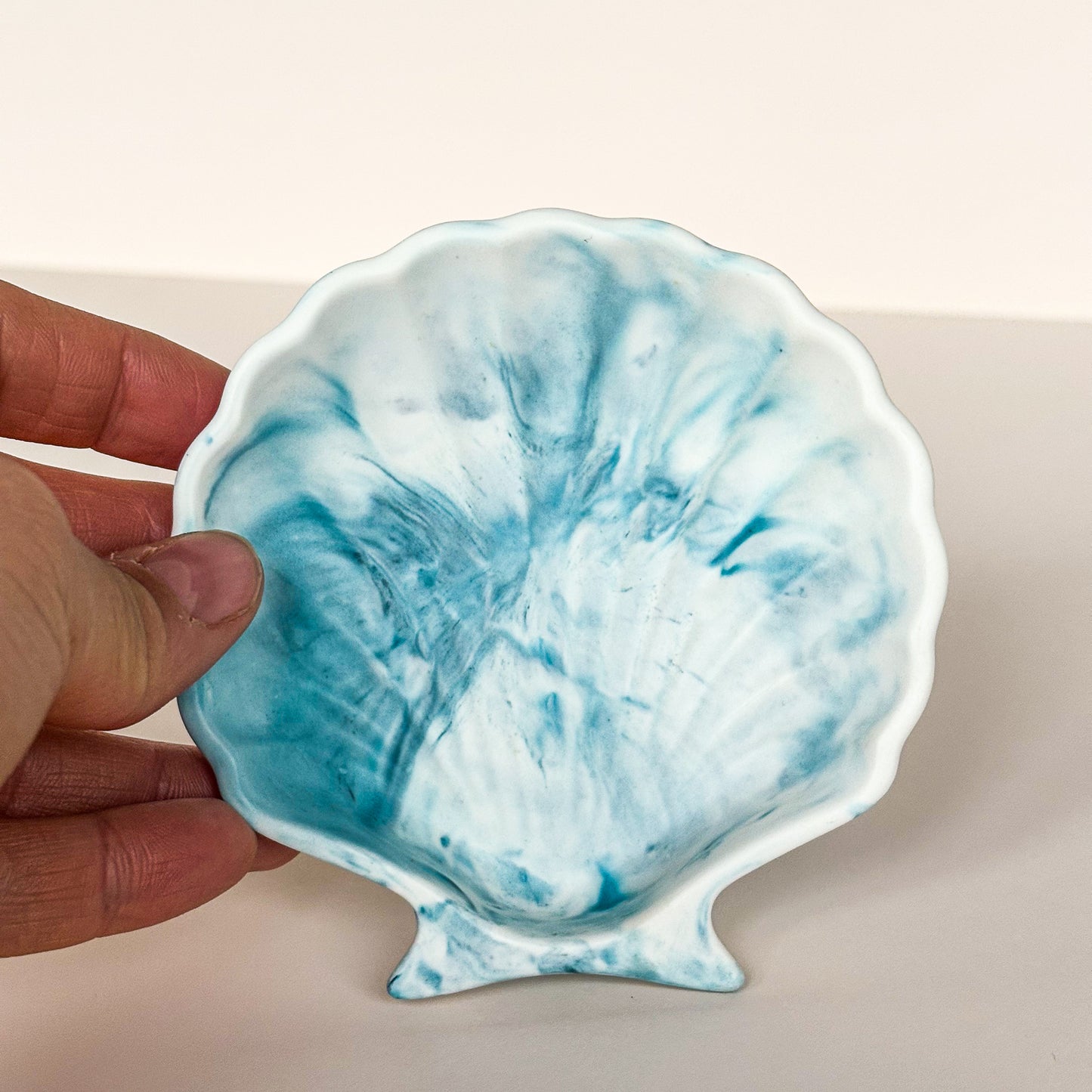 Schelp sieraad voor sieraden - Blauwgroen marmer