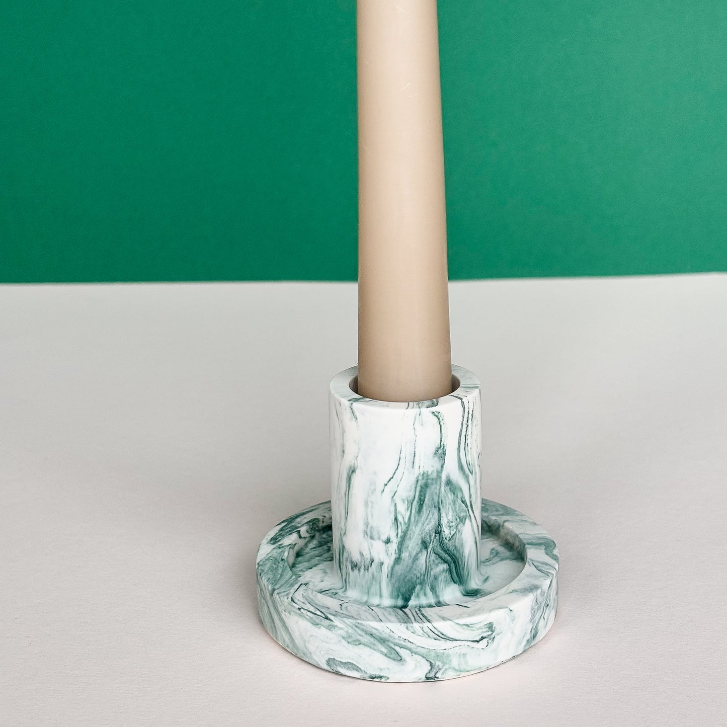 Candelabro - Mármol verde salvia