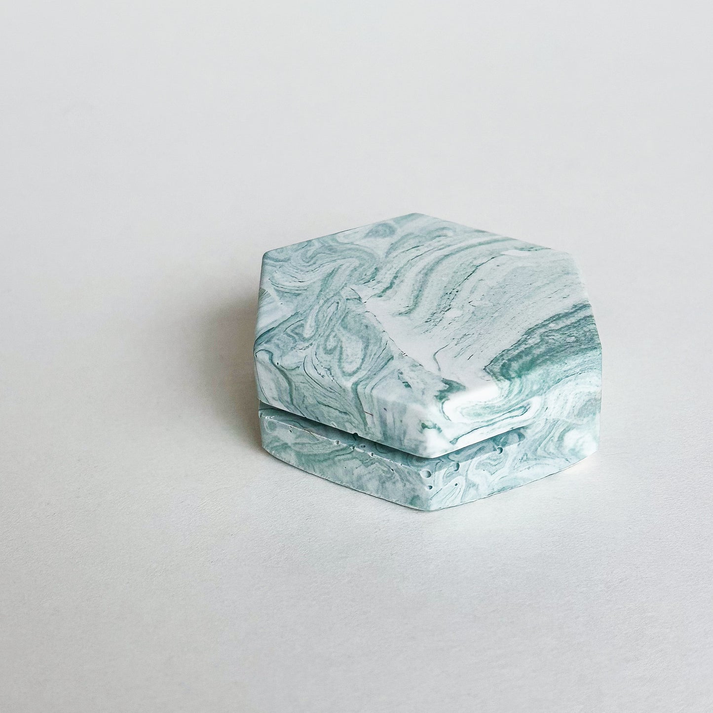 Soporte para fotografías Instax: mármol verde salvia
