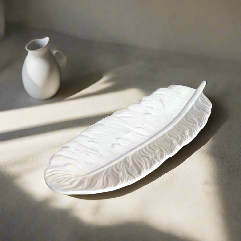 Veren dienblad - Natuursteen wit