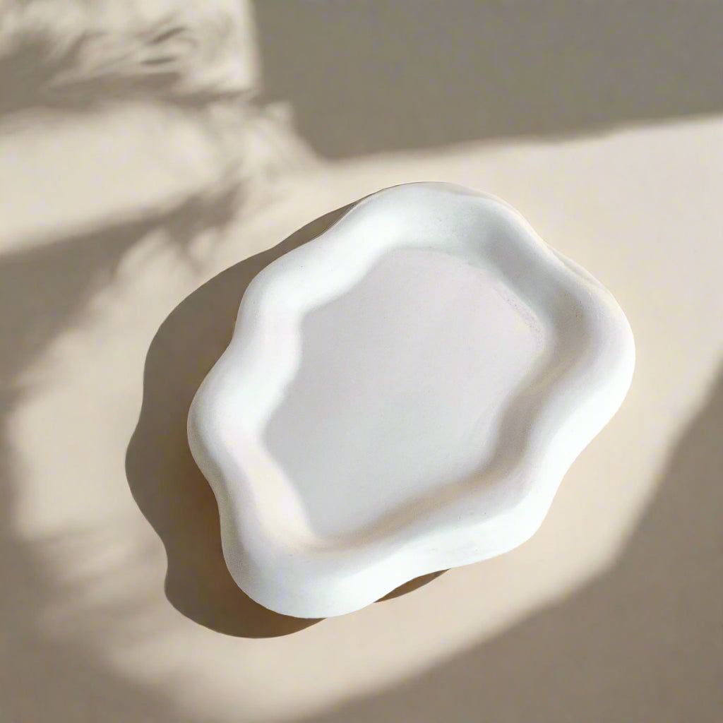 Cloud Tray voor sieraden - Natuursteen wit