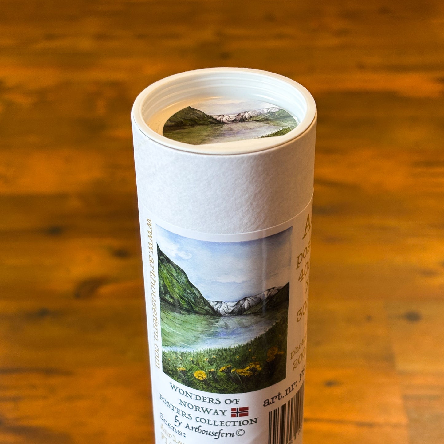 A3 Poster Scenery-Naeroyfjord and Coltsfoot flowers