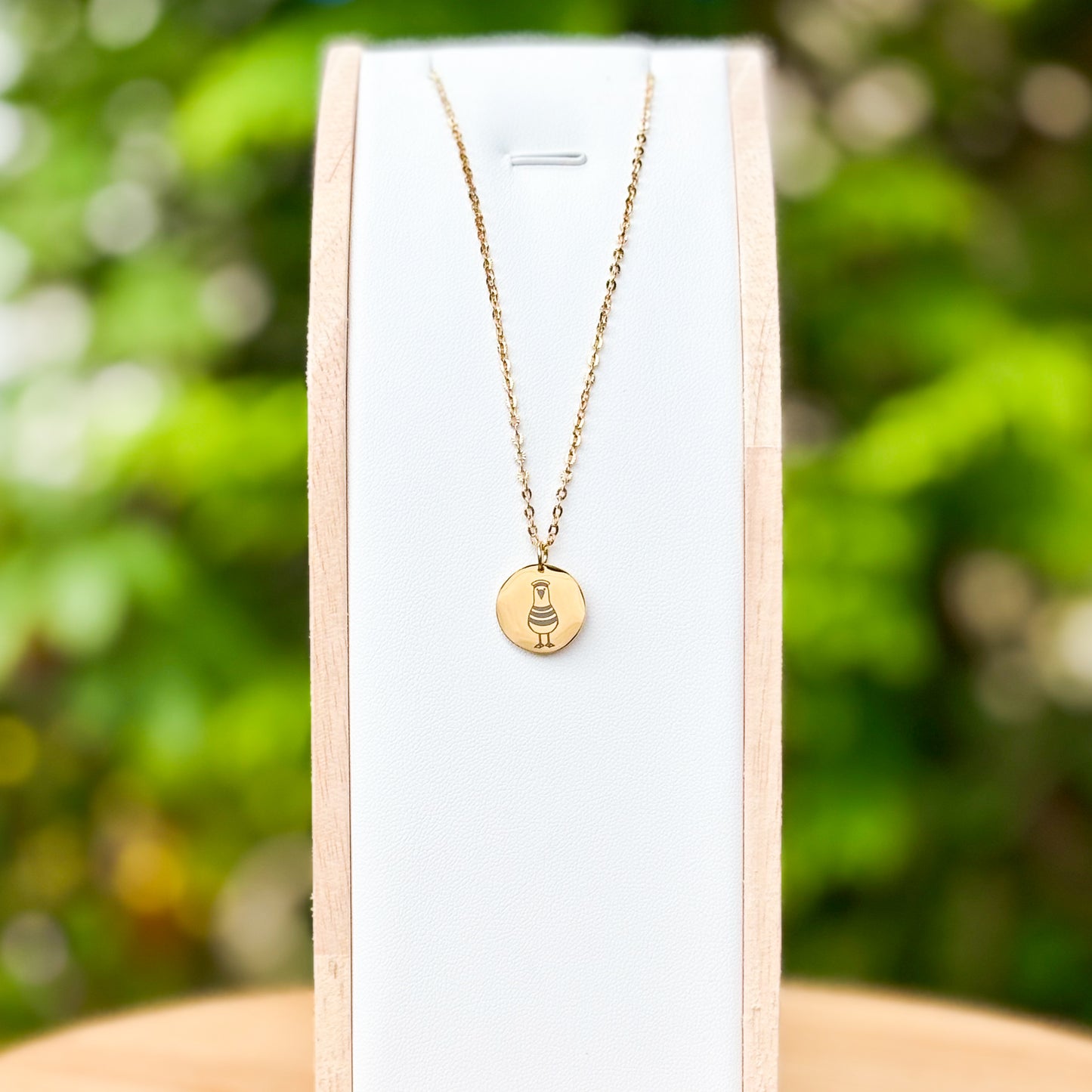Lama's hoofdketting - roestvrij staal goud