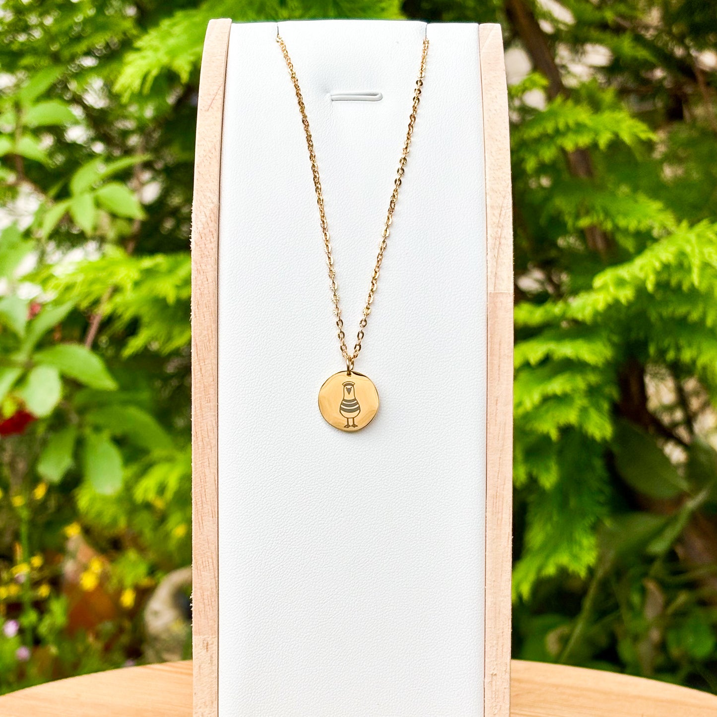 Lama's hoofdketting - roestvrij staal goud