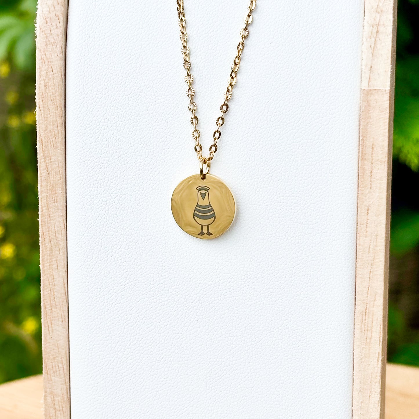 Lama's hoofdketting - roestvrij staal goud