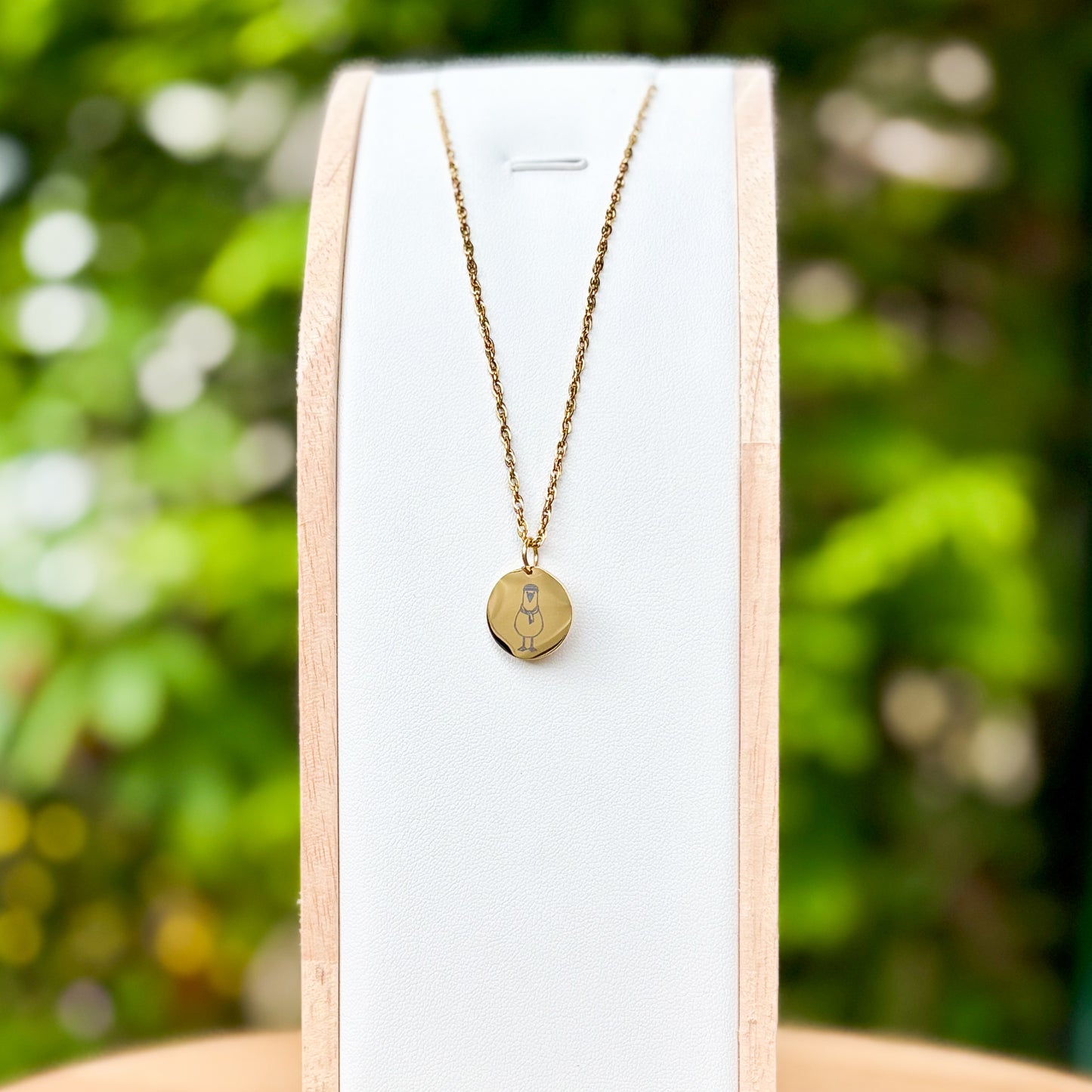 Lama's hoofdketting - roestvrij staal goud