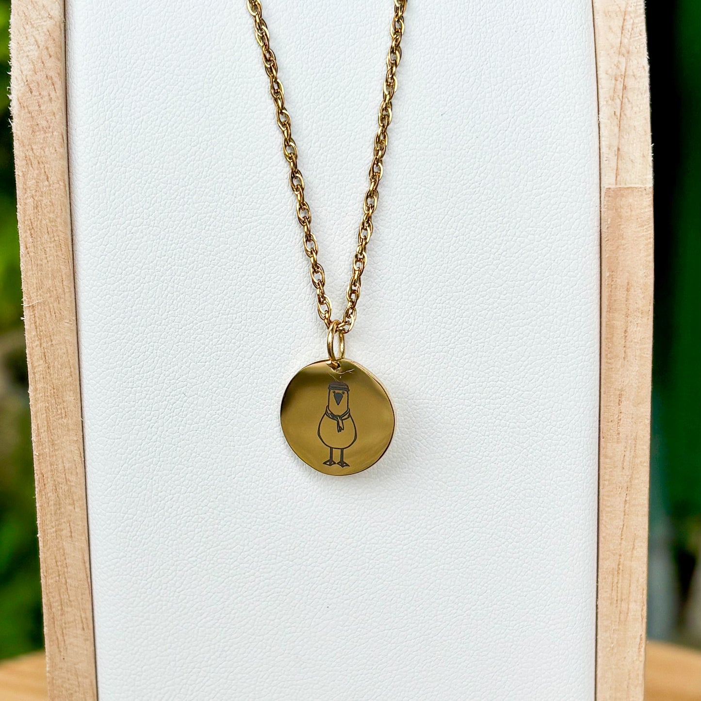 Lama's hoofdketting - roestvrij staal goud