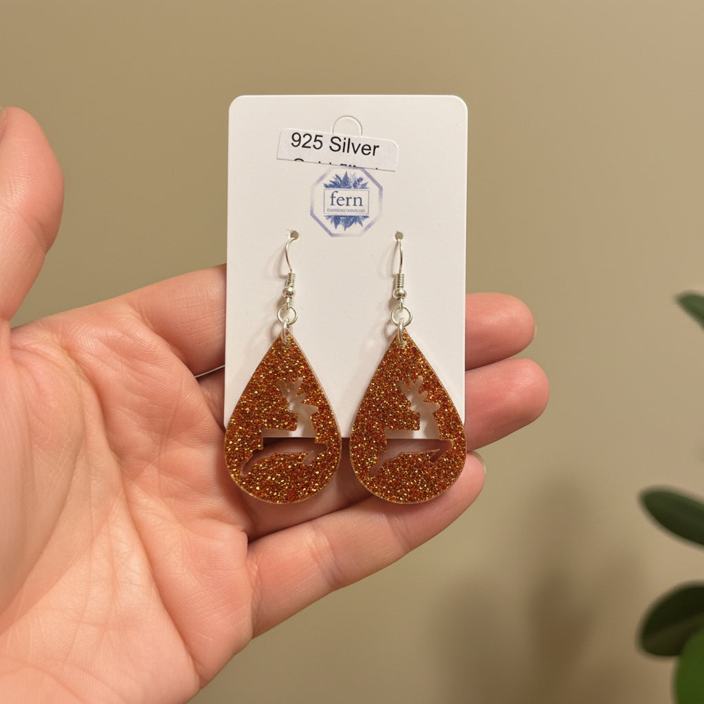 Christmas earrings red assorted RESIN SALE