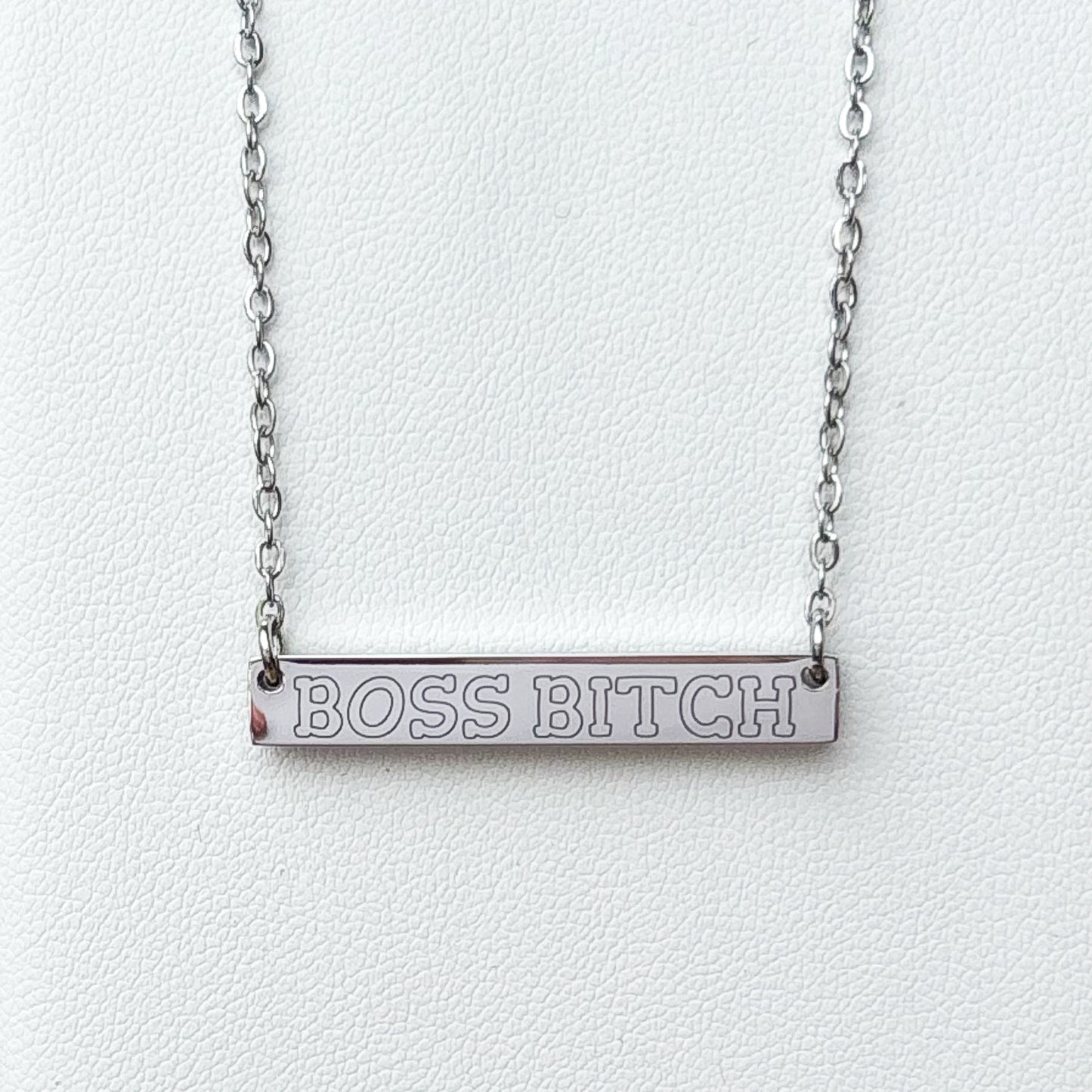 BOSS BI**H bar ketting - roestvrij staal
