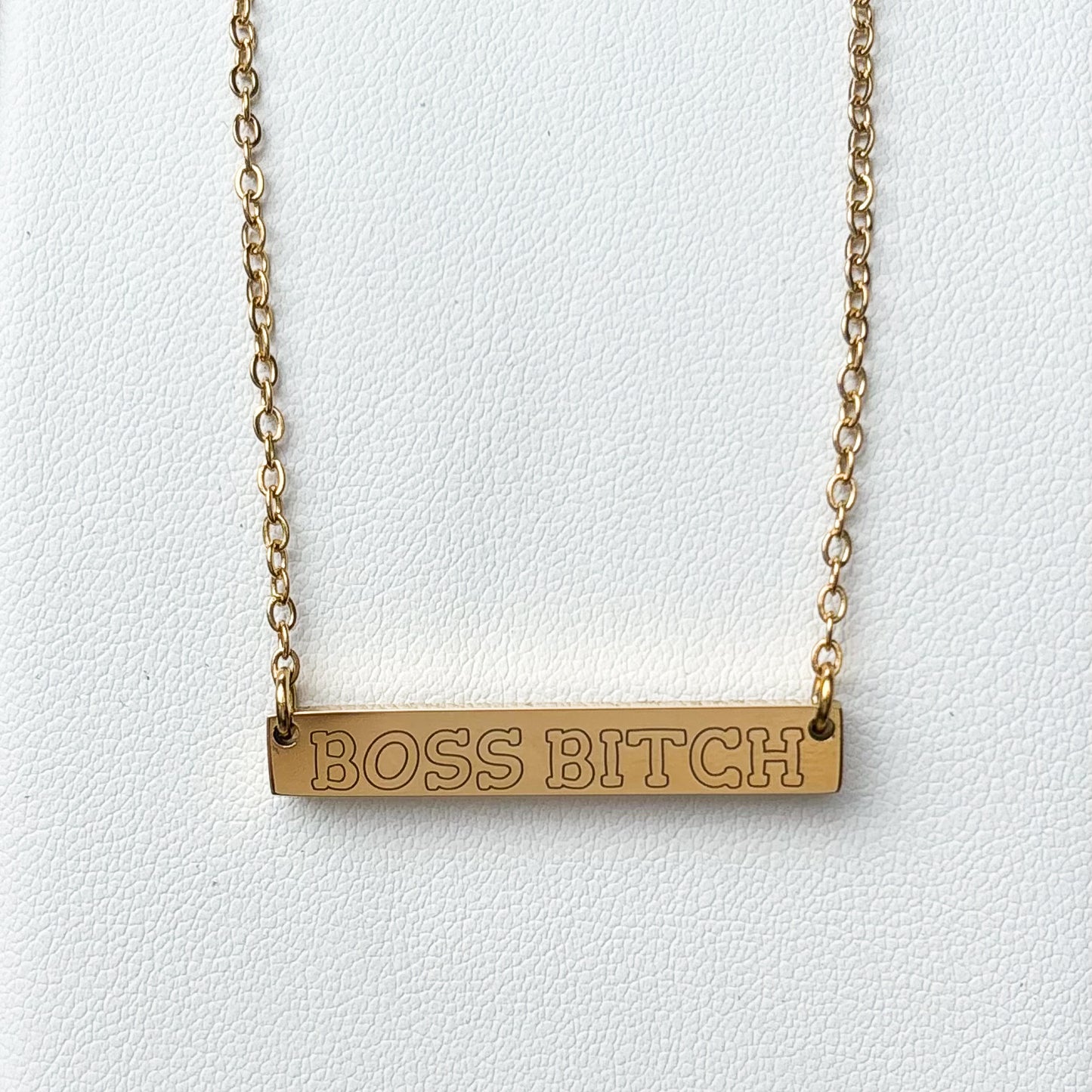 BOSS BI**H bar ketting - roestvrij staal