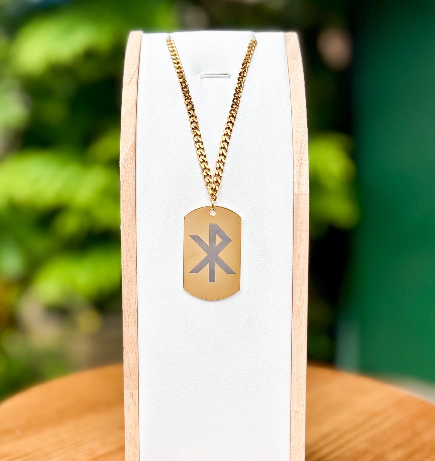 Single rune - love soldier tag necklace - Stainless steel