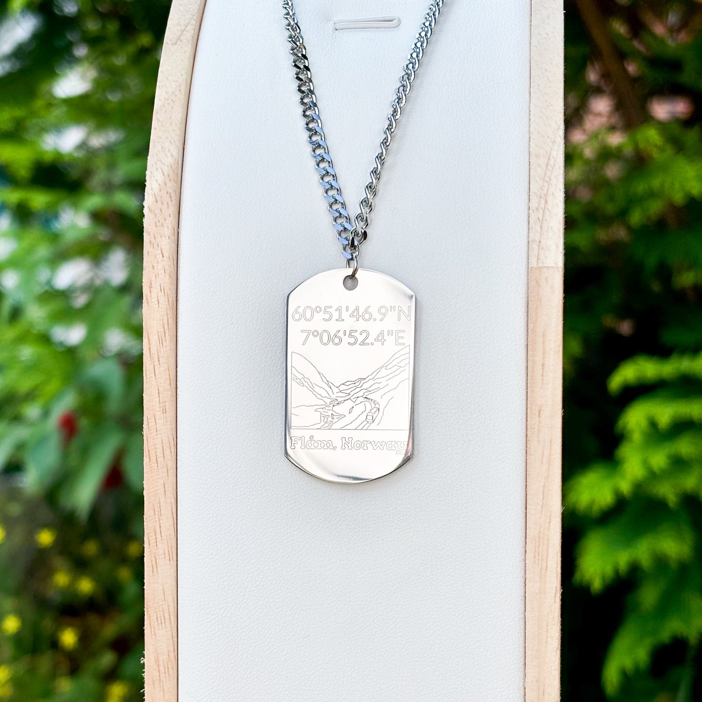 Flamsbana on soldier tag - Stainless steel