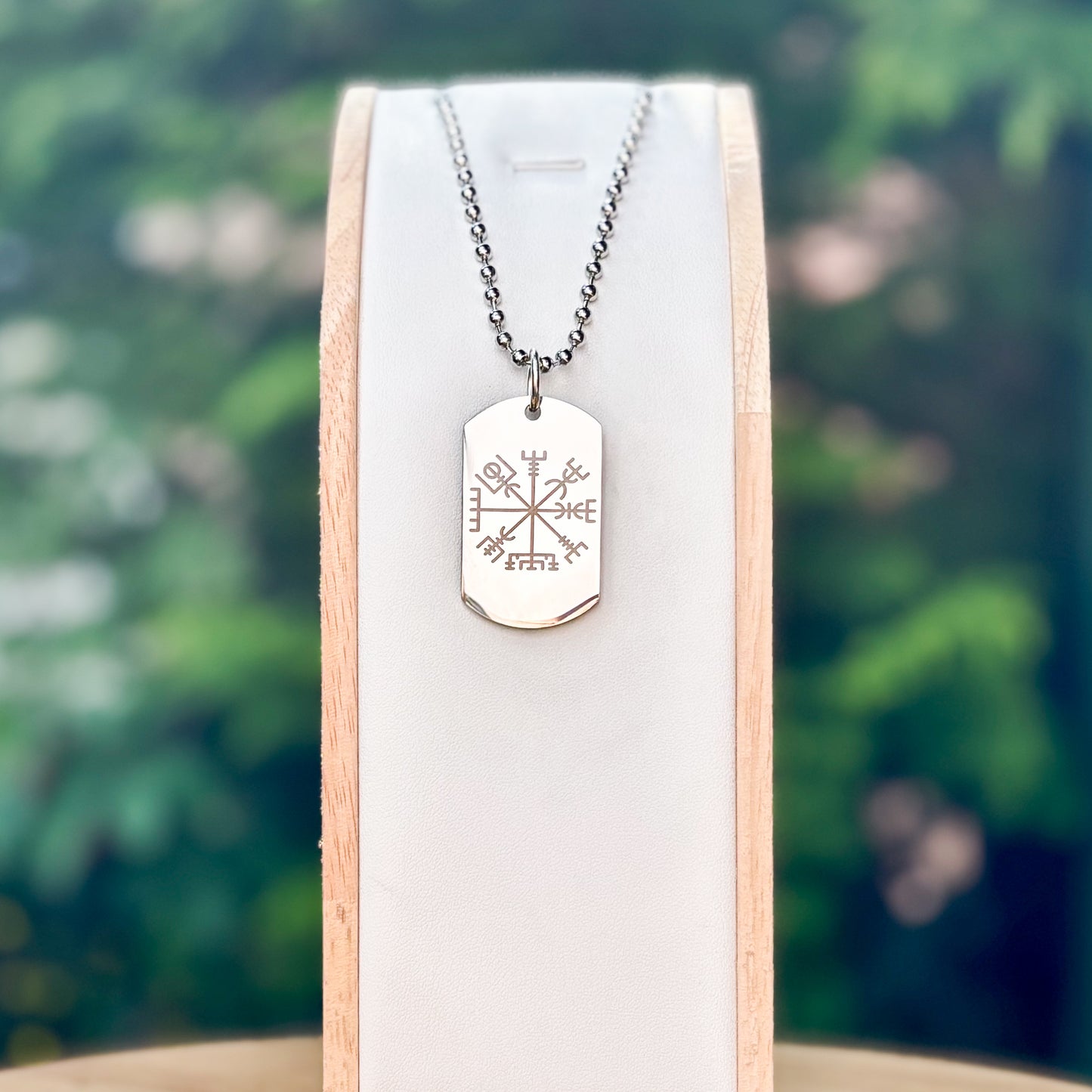 Vegvisir- Viking compass soldier tag necklace - Stainless steel