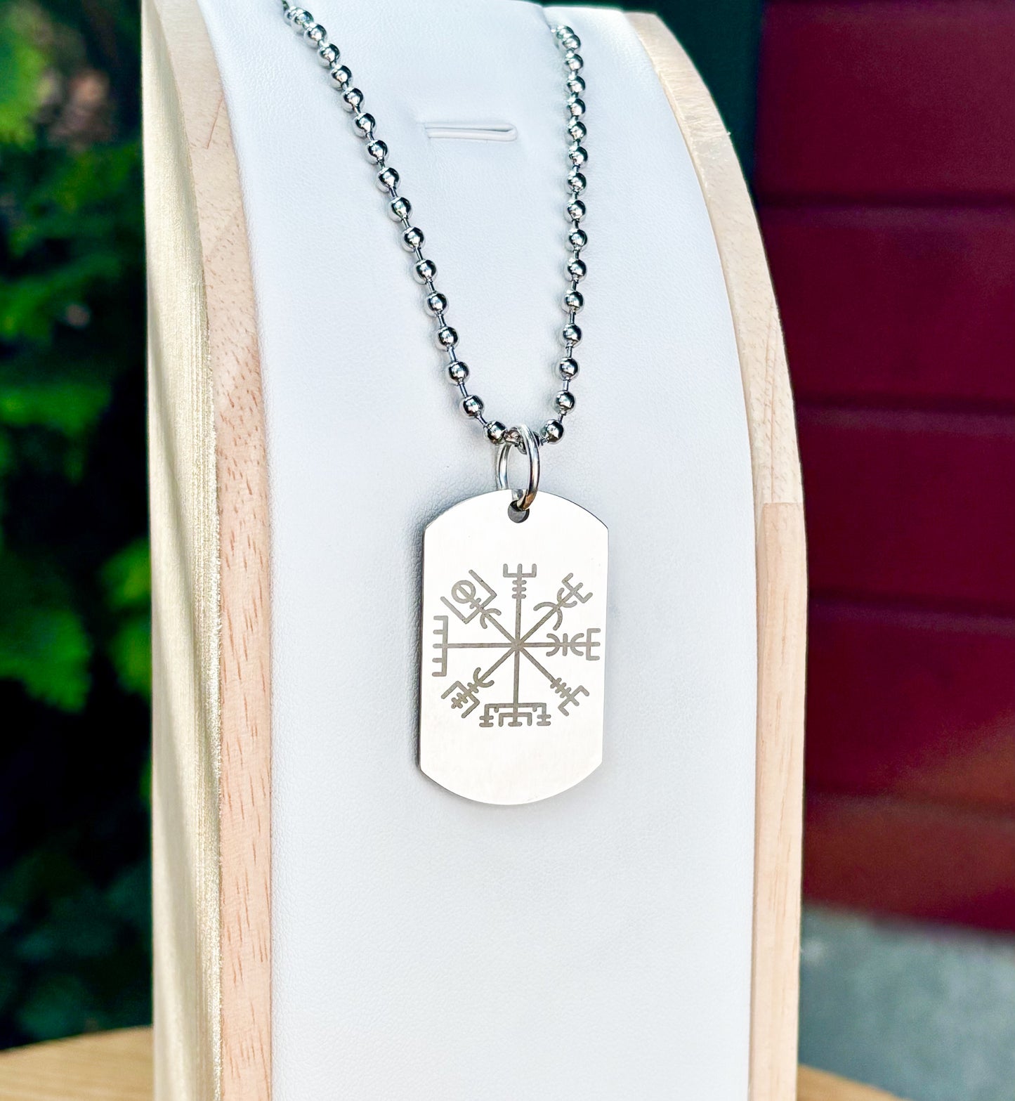 Vegvisir- Viking compass soldier tag necklace - Stainless steel
