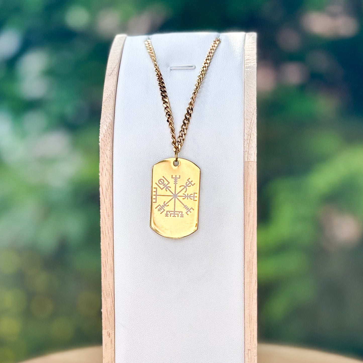 Vegvisir- Viking compass soldier tag necklace - Stainless steel