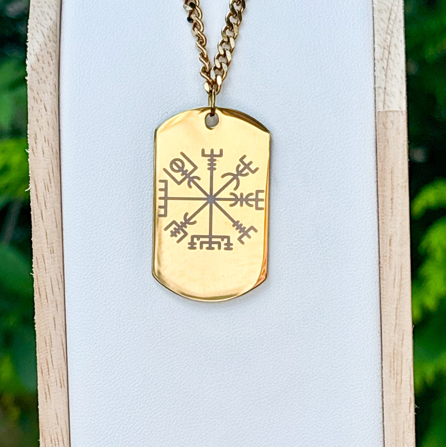 Vegvisir- Viking compass soldier tag necklace - Stainless steel