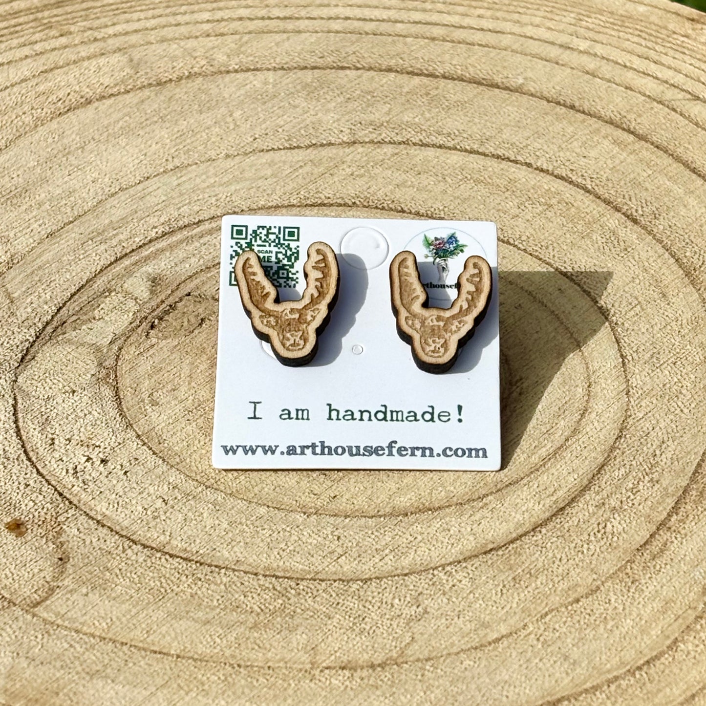 Reindeer Wooden Studs
