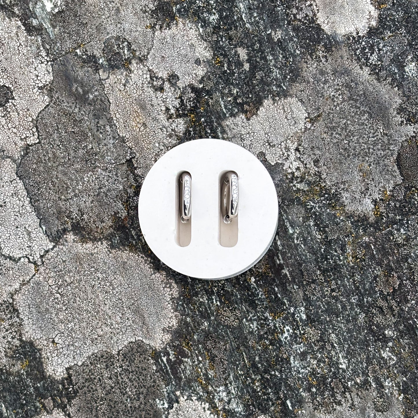 Zirconia stones Huggie Hoop Earrings-316L surgical-grade stainless steel