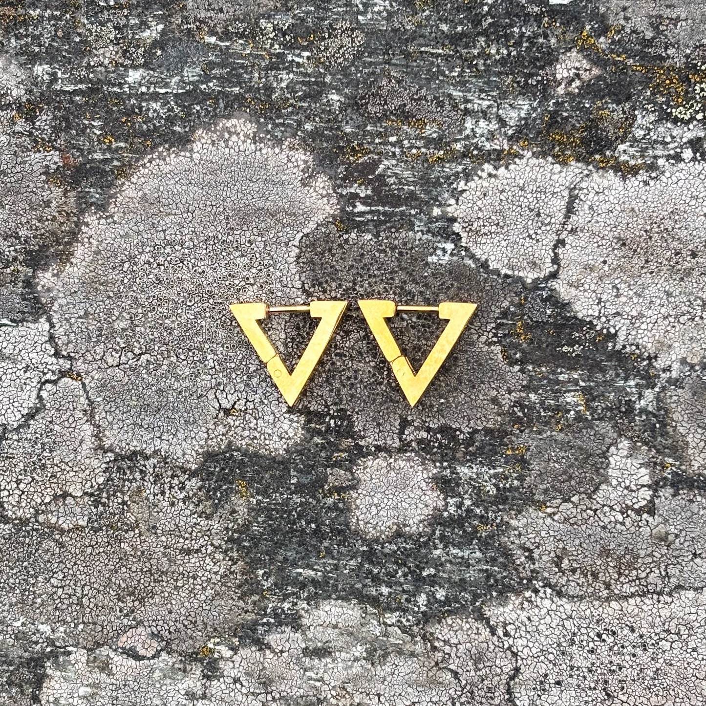 Triangle Huggie Earrings-316L surgical-grade stainless steel