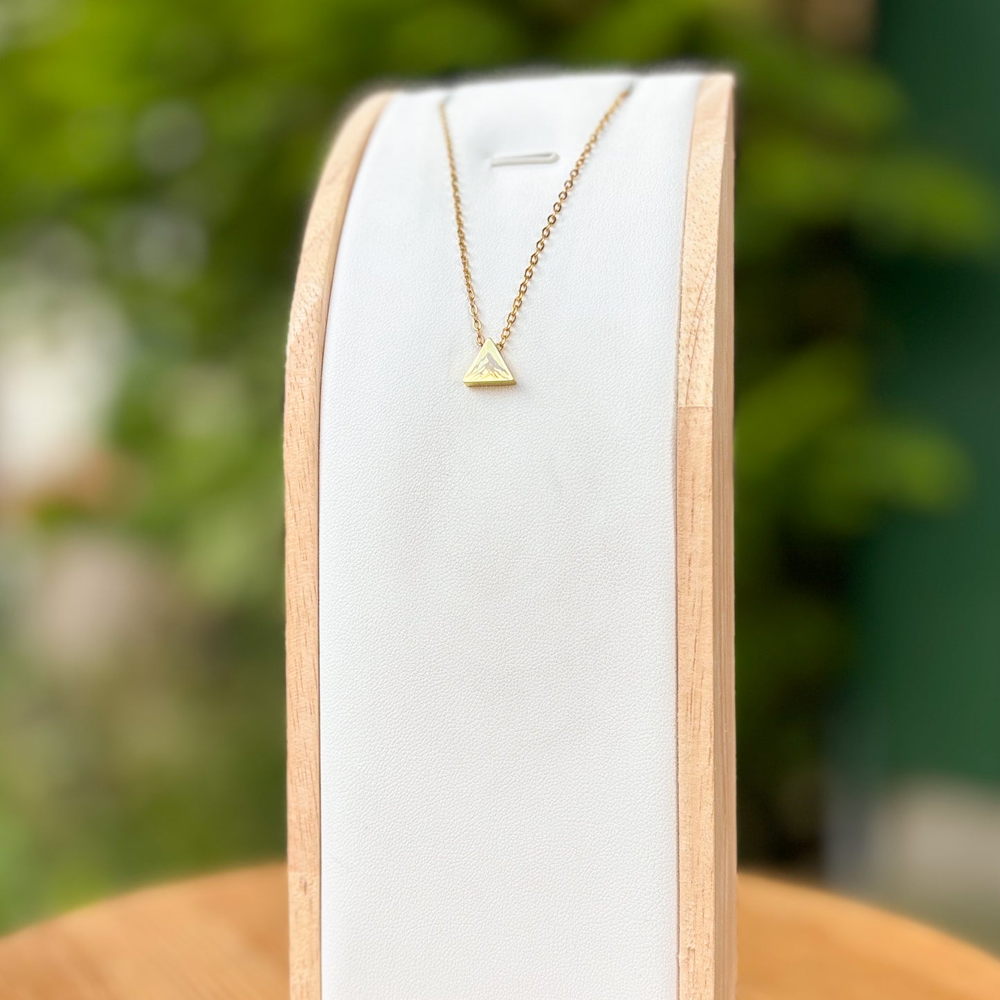 Berg driehoek ketting - roestvrij staal