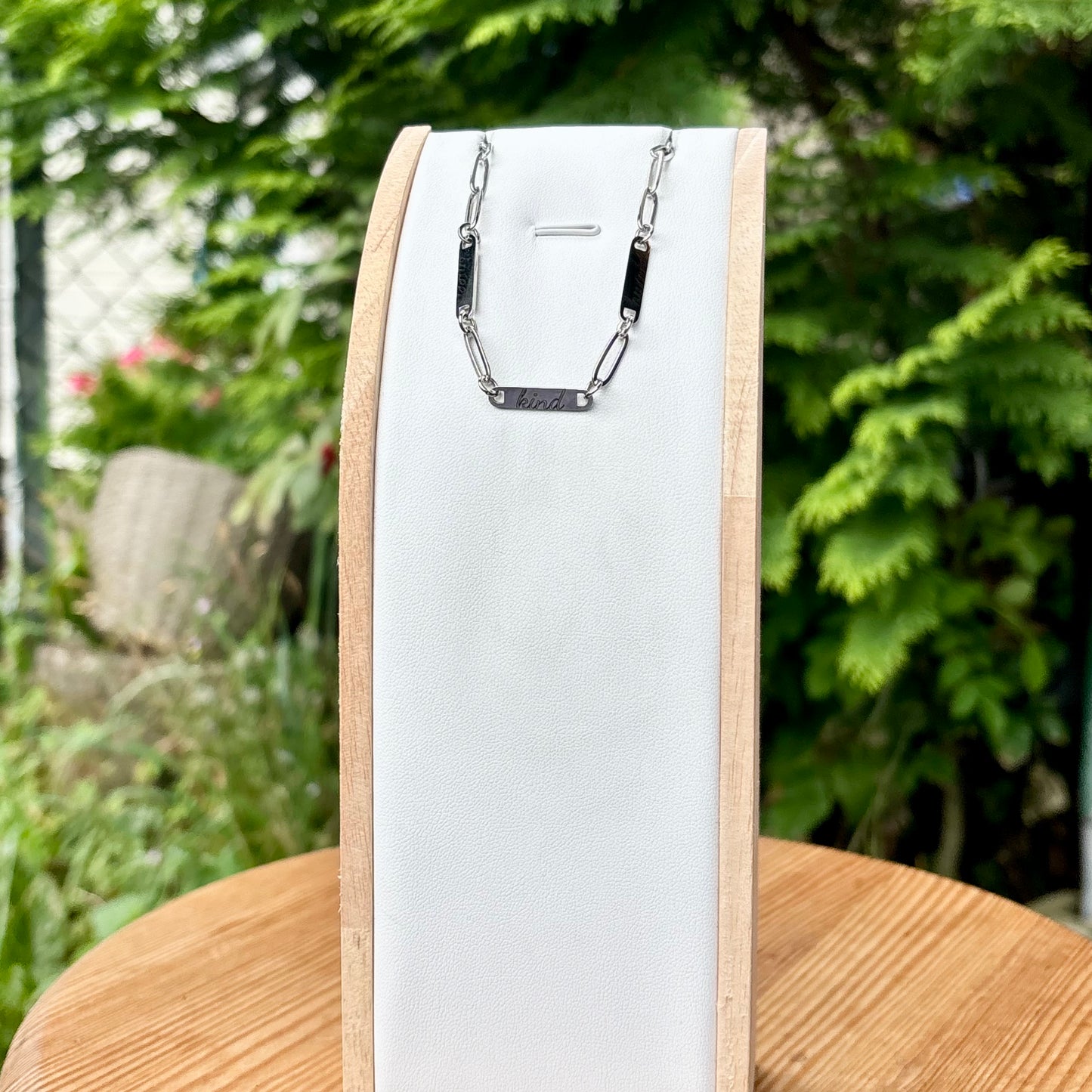 Lieve, vriendelijke en bescheiden paperclip ketting - Roestvrij staal Goud