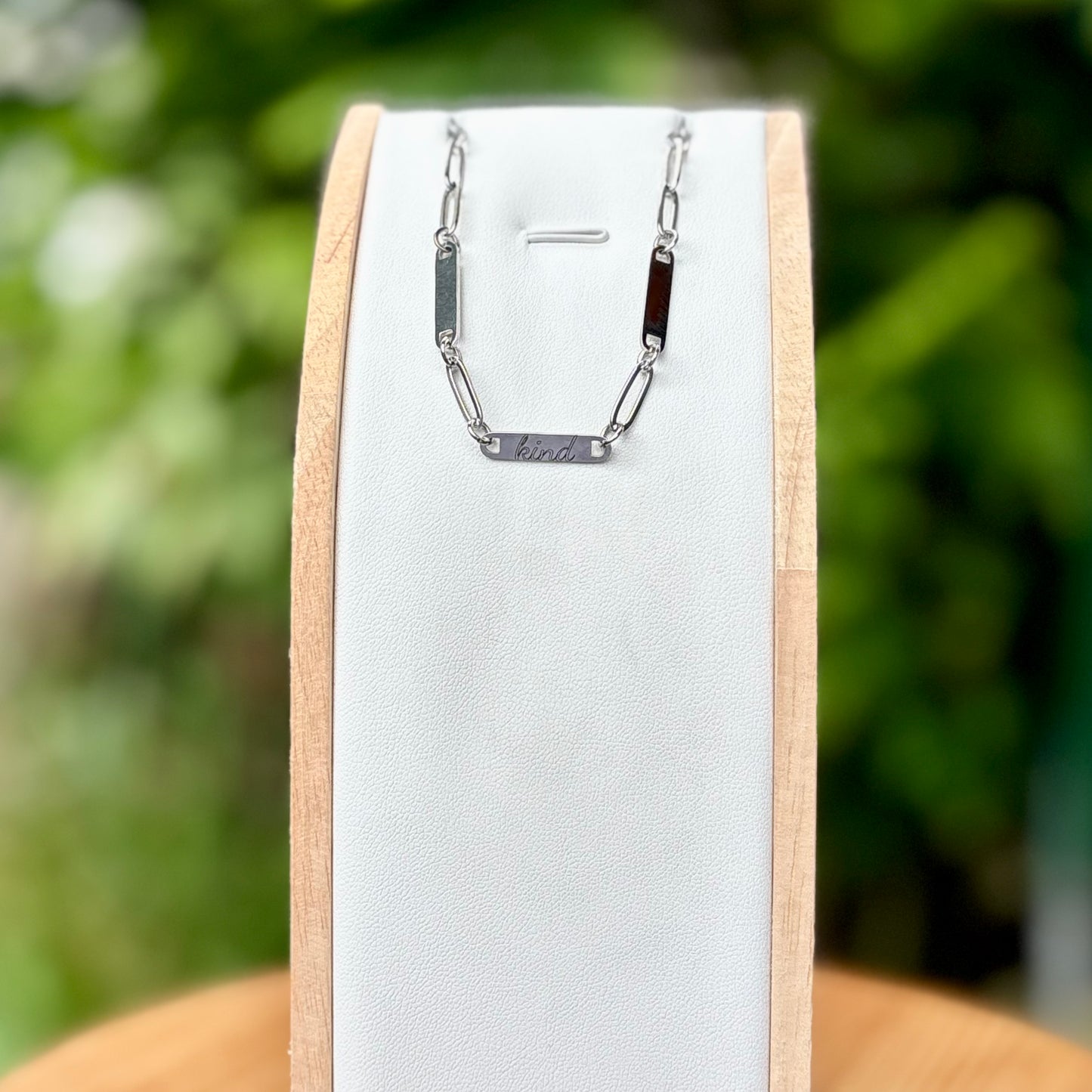 Lieve, vriendelijke en bescheiden paperclip ketting - Roestvrij staal Goud