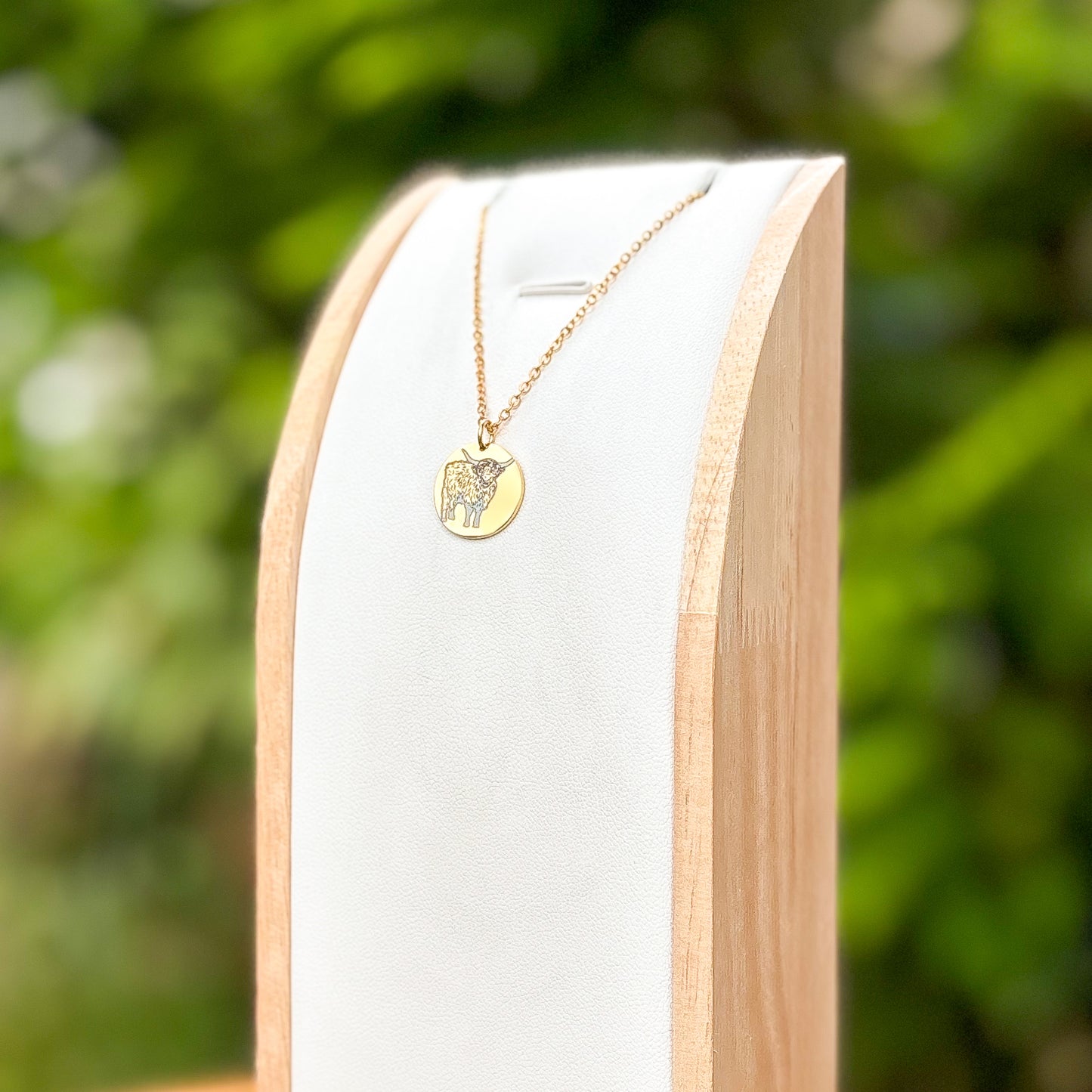 Hairy cow necklace - stainless steel