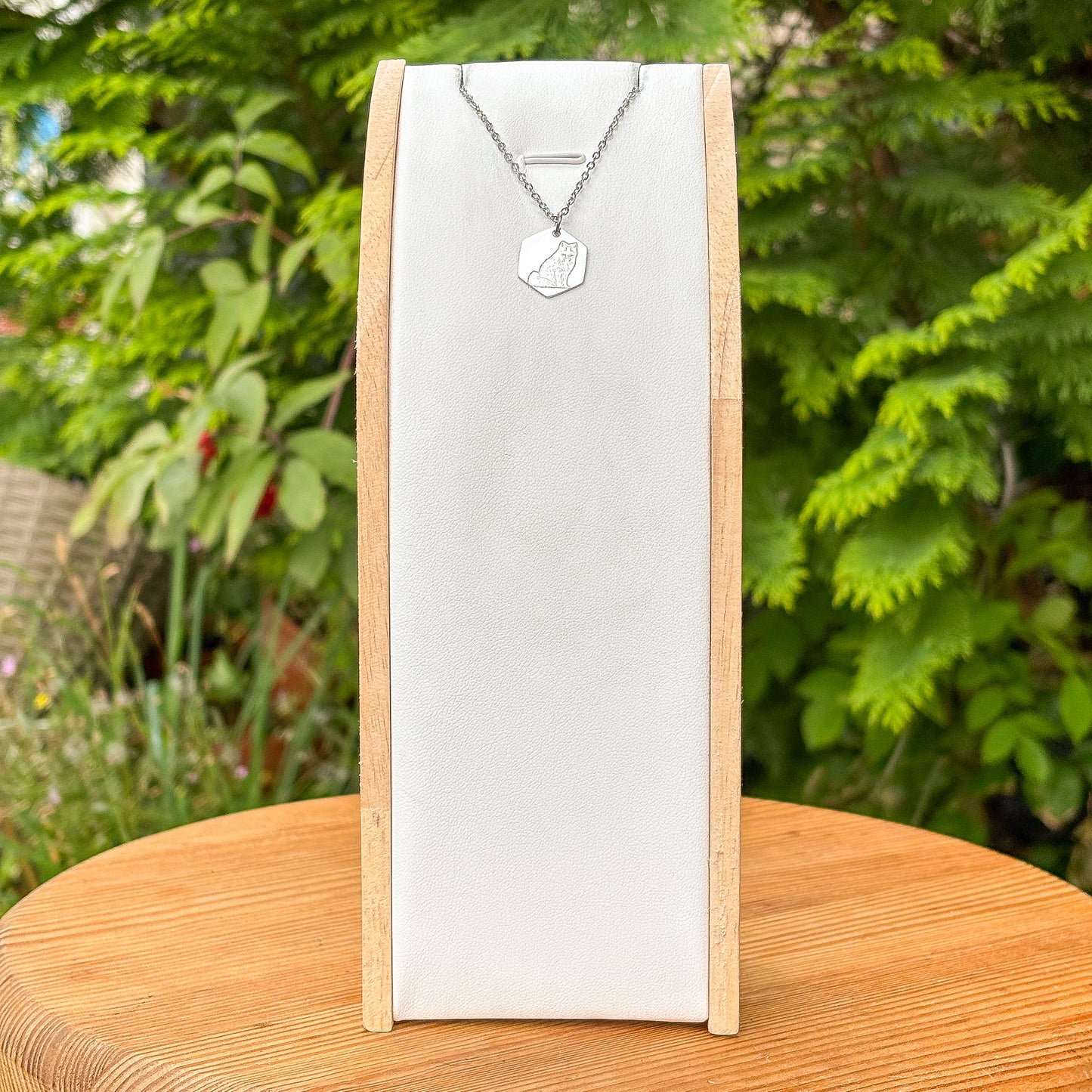 Arctic fox necklace - stainless steel