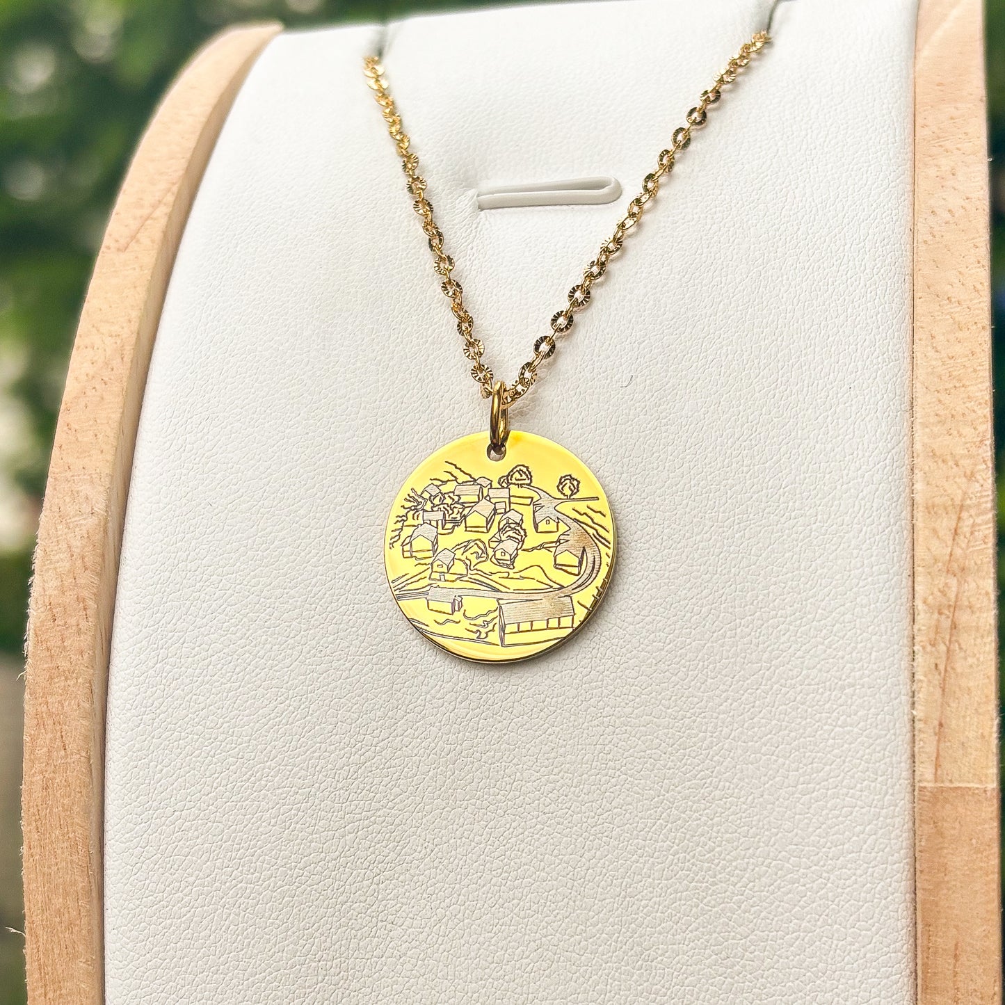Otternes farm from above necklace - Stainless Steel