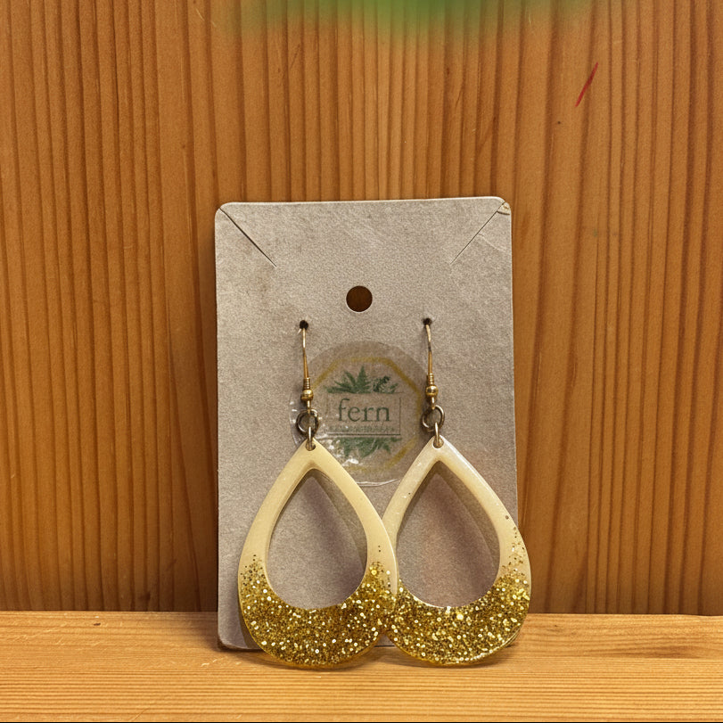 Glitter earrings large assorted RESIN SALE
