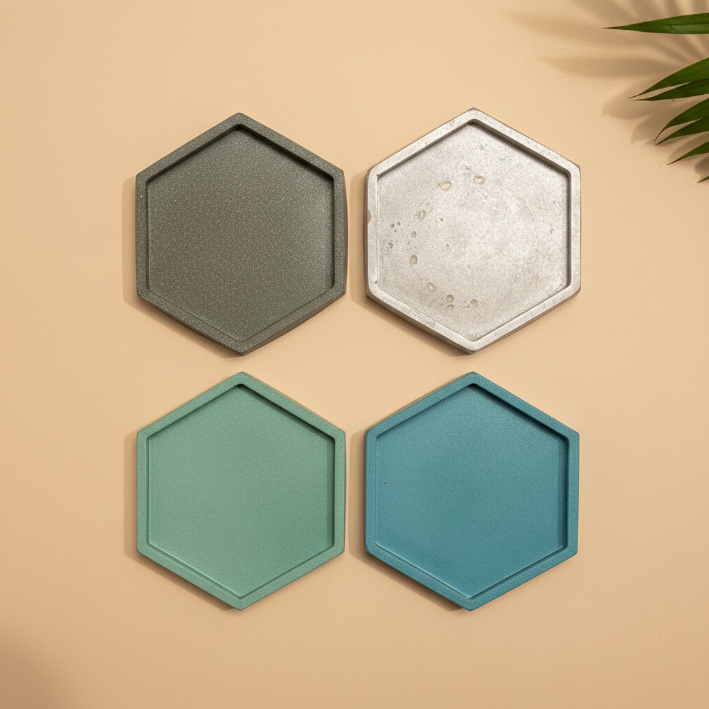 Hexagon Aqua blue assorted coaster RESIN SALE